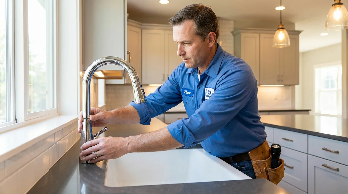 Kitchen faucet installation by Johns Plumbing LLC in Oklahoma City